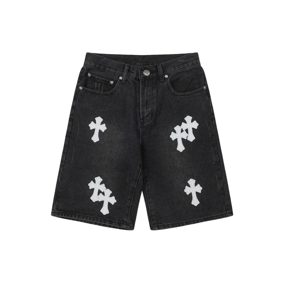 KE925#P180 The only correct leather label version on the market Chrome Hearts CH Cross embroidery distressed jeans Top ceiling quality 100% correct version The correct version is here!  Believe me this must be the best quality you will ever come across! ! Excellent value for money! !  Styles with different washes and textures are very friendly to people with thin legs and thick legs. The straight version is very flattering to the shape of the legs. The moderate length is timeless and easy to match. It is the basis of various styles and a must-have in the wardrobe! ! Add a little stacking to easily control the clean fit trend that has exploded this year. The fabric is stiff but also makes the upper body soft without losing texture. The sides and cuffs of some styles have a bone-wash effect. The vintage flavor pops up all at once. It’s really hard not to love it! ✅Correctly customize the Croxin metal leather label on the back panel. It is not sold directly with the cross on the finished jeans. 1:1 copying strives for excellence and the details are perfectly grasped. ✅The cross leather label is clear and smooth. Exquisite turning top craftsmanship. ✅Buttons, zippers and hardware are all customized versions of the Croxin LOGO. ✅High-cost washing process. Size: 28 30 32 34 36 (5 sizes)